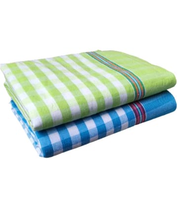 VUNNAVA Pack of 2 Cotton Above 600 -GSM Bath Towel ( Multicolor )