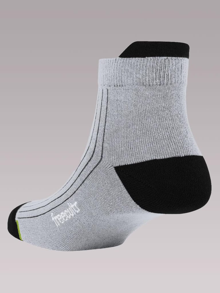 Freecultr Ankle Socks | Breathable Bamboo Fibre | Odour Resistant | Thermo Regulated | Moisture Wicking | Anti-Slip Y-Heel | Soft & Comfortable Set of 3 Dark Grey