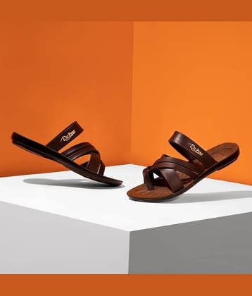 PUPINE Brown Men's Thong Flip Flop