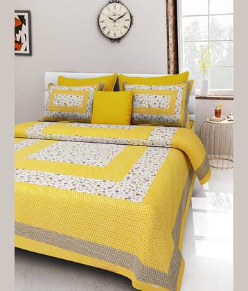 unique choice Cotton Double Bedsheet ( Brown )