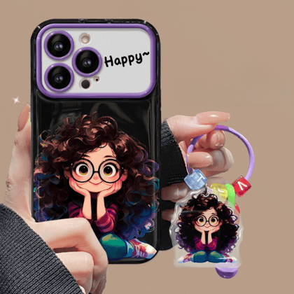 Zoya - Curly Hair Girl Shockproof iPhone Case-iPhone 13