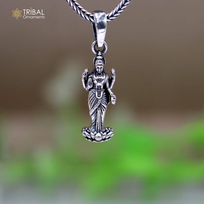925 sterling silver Maha laxmi ji Pendant with chain tribal jewellery nsp1050-Pendant & 18'' chain