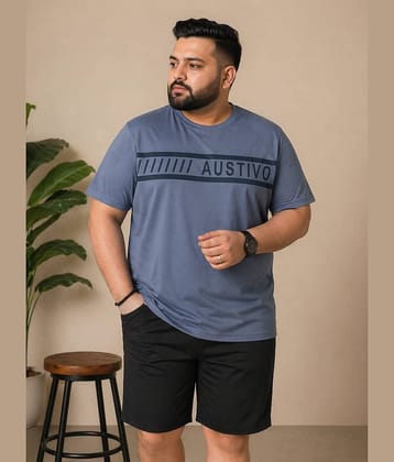 AUSTIVO Grey Polyester Regular Fit Men's Sports T-Shirt ( Pack of 1 )