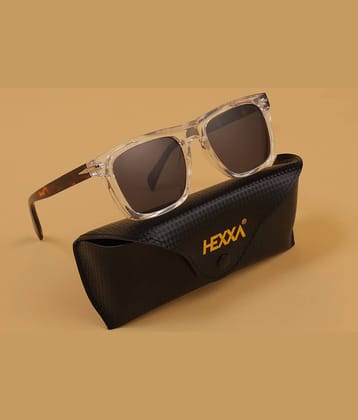 Hexxa Brown Rectangular Sunglasses ( Pack of 1 )