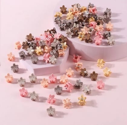 NEOBABY Mini Colorful Flower Design Tiny Hair Clip for Multiple Hair Styling | Hair Claws Accessories for Kids Baby Girls and Women's Candy Colors (Pack of 24) NEOBABY Mini Colorful Flower Design Tiny Hair Clip for Multiple Hair Styling | Hair Claws Acce