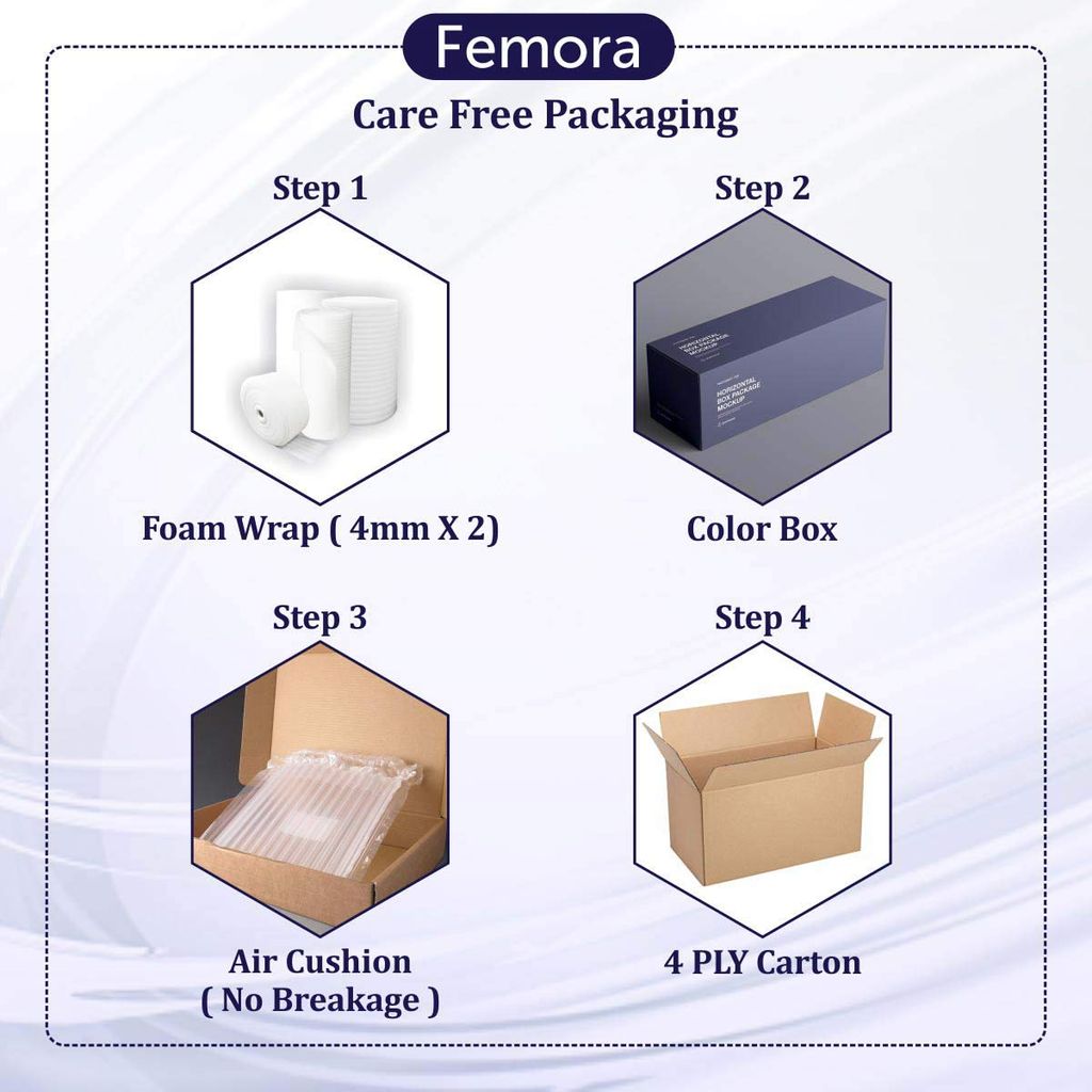 Femora Borosilicate Glass Flame Proof Tea Pot- 700 ML (Serving 4 Cup) Set of 2