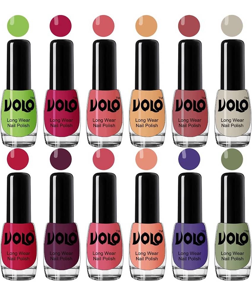 VOLO True Wear High Gloss Impresso Nail Polish Sets of 12  Multi Glossy 60 mL