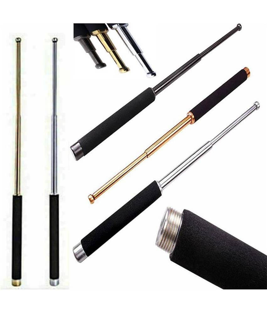 Tactical Telescopic Baton Stainless Steel Self Defence  Security Folding Stick