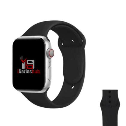 Premium Silicone Band By iSerieshub Compatible For Smart-Watch-38-40-41MM / Black