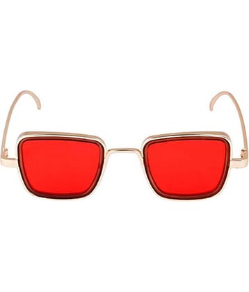 Kanny Devis - Gold Rectangular Sunglasses ( Pack of 1 )