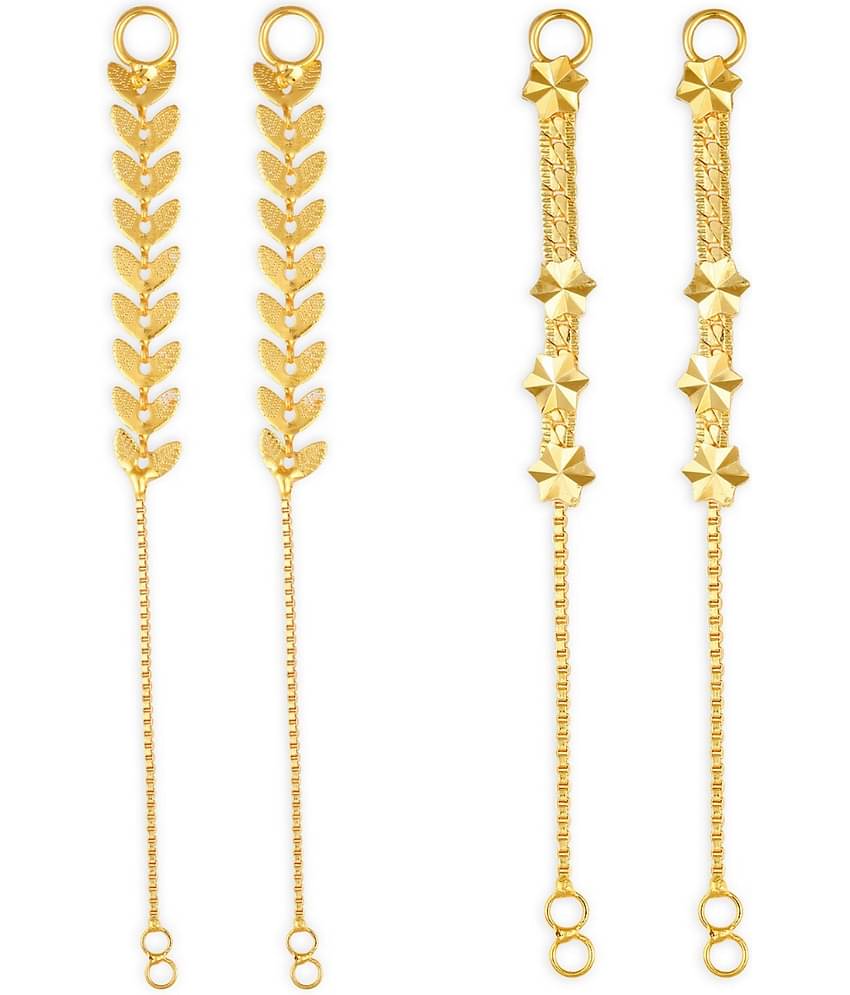 1gram gold Plated Kanchain Ear chain earcuff Ear to Ear Combo for Women & Girls