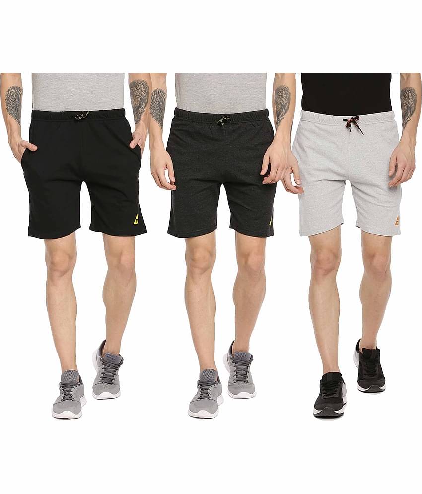 Ardeur - Cotton Blend Multi Men's Shorts ( Pack of 3 )