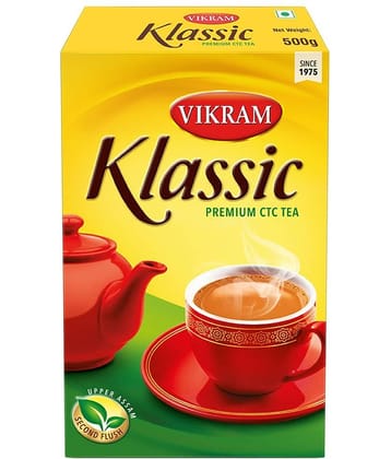 VIKRAM Assam Tea Loose Leaf Klassic 500 gm Pack of 2