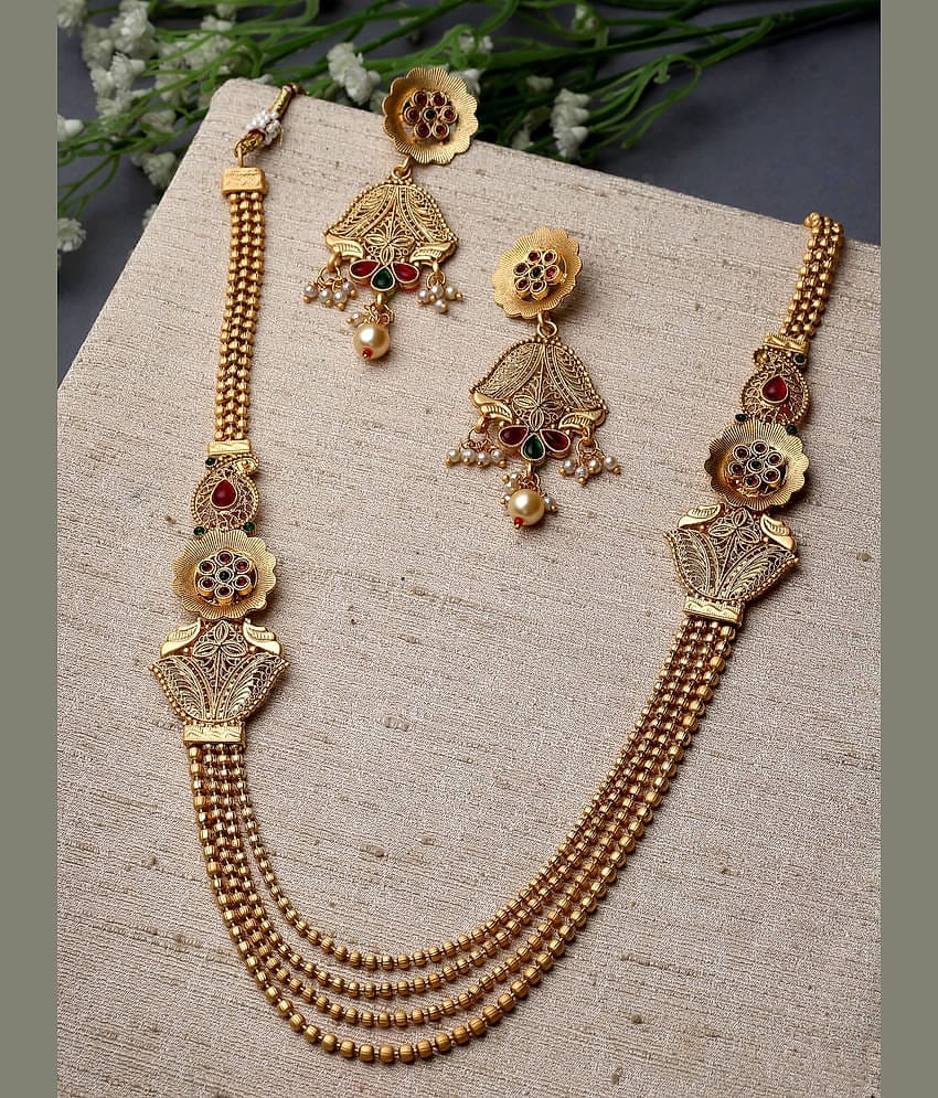 Sukkhi Gold Alloy Necklace Set ( Pack of 1 )
