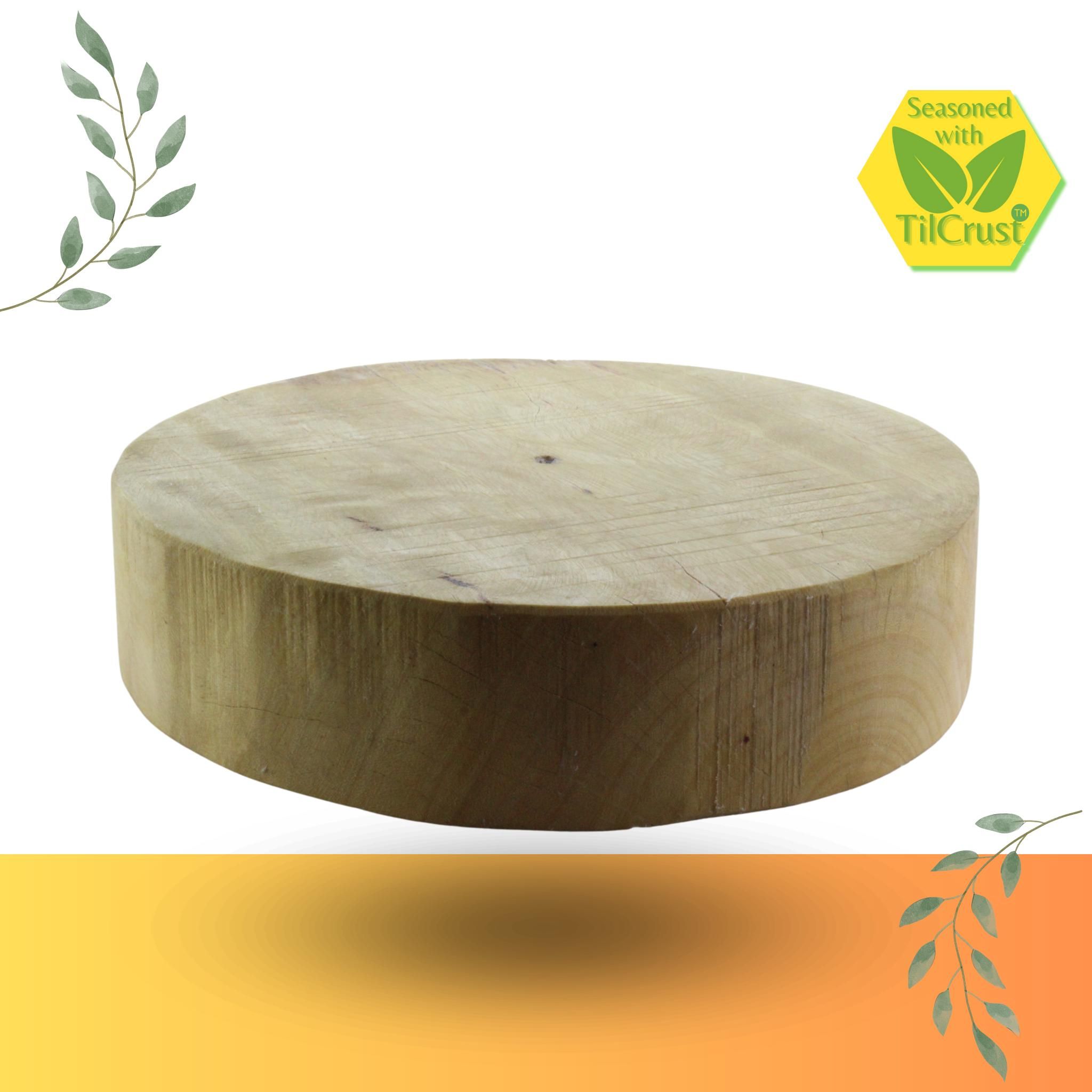 Trilonium Solid Hard Wood Natural Cutting Board | Chopping Board 10 inches