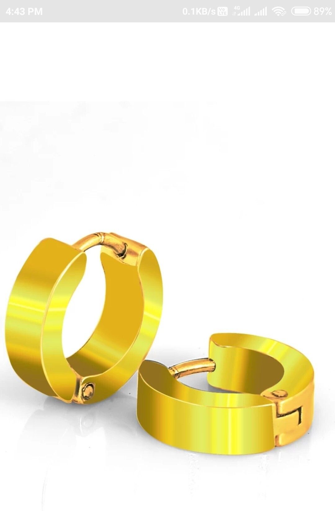 Fashion Multy Jewellery Valentine Single Platinum Golden Plug Hoops Ear Stud