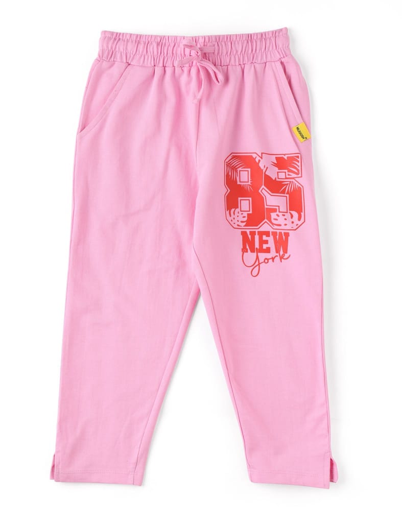 Chic Kids Girls Capri Pants Cotton French Terry Bon Bon Pink New York 2025 at ShopCircuit | ONDC