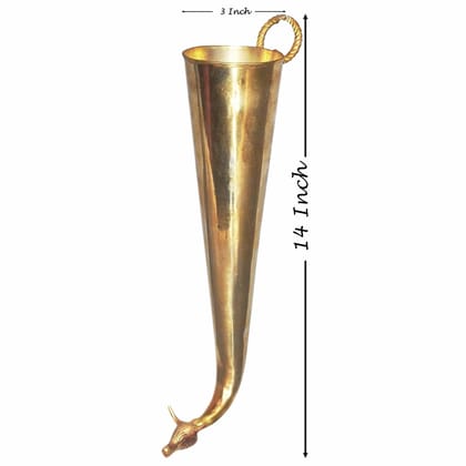 Brass Gaumukhi Shringi For Abhishek [500 Ml] (ZMAS568 F)