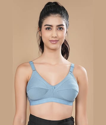 Eve's Beauty Pack of 1 Cotton Blend Non Padded Minimizer Bra For Women ( Blue )