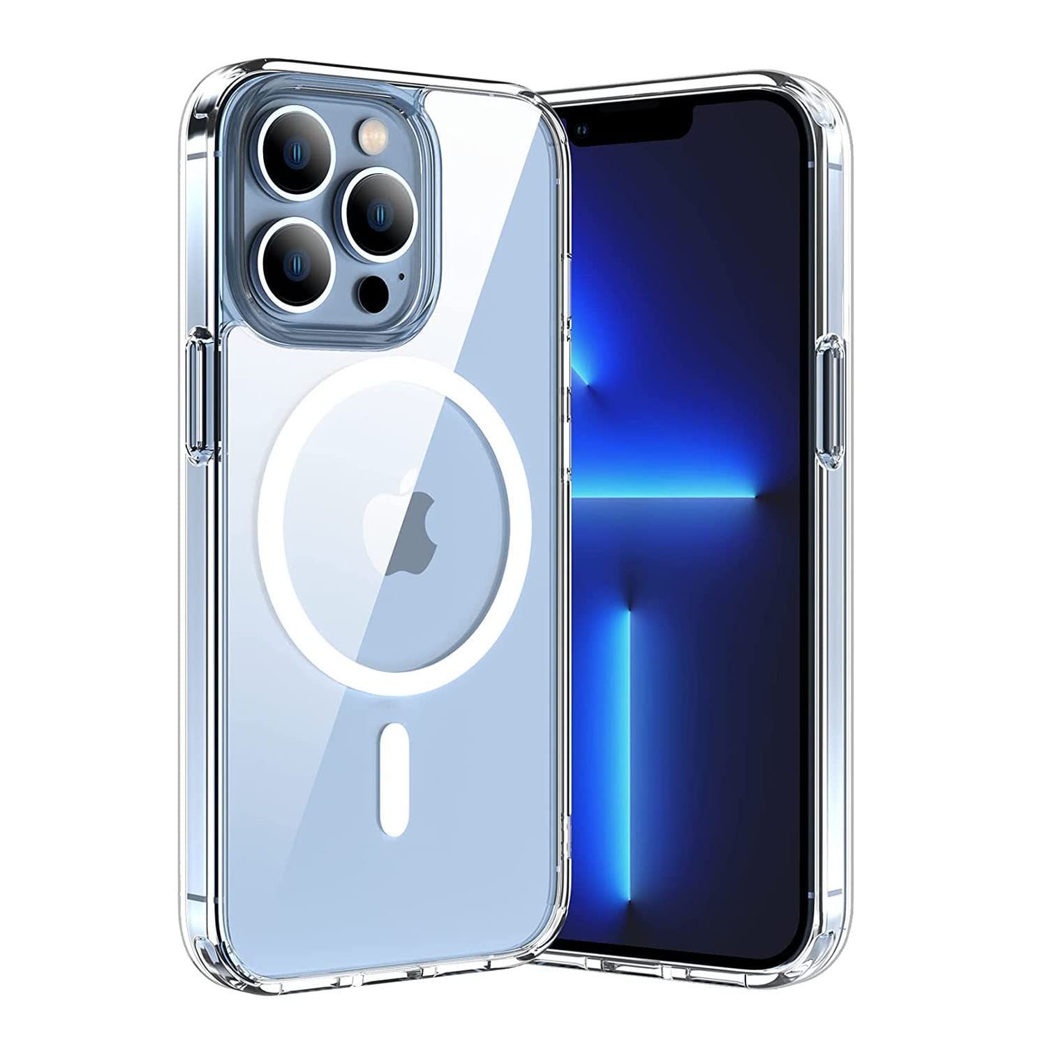 LIRAMARK Magnetic Protective Clear TPU Case Compatible for Magsafe for Apple iPhone 13 Pro Max (6.7 inches, Transparent)