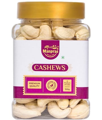MANPRAS Premium Cashews 100Gms. (Pack of 1)