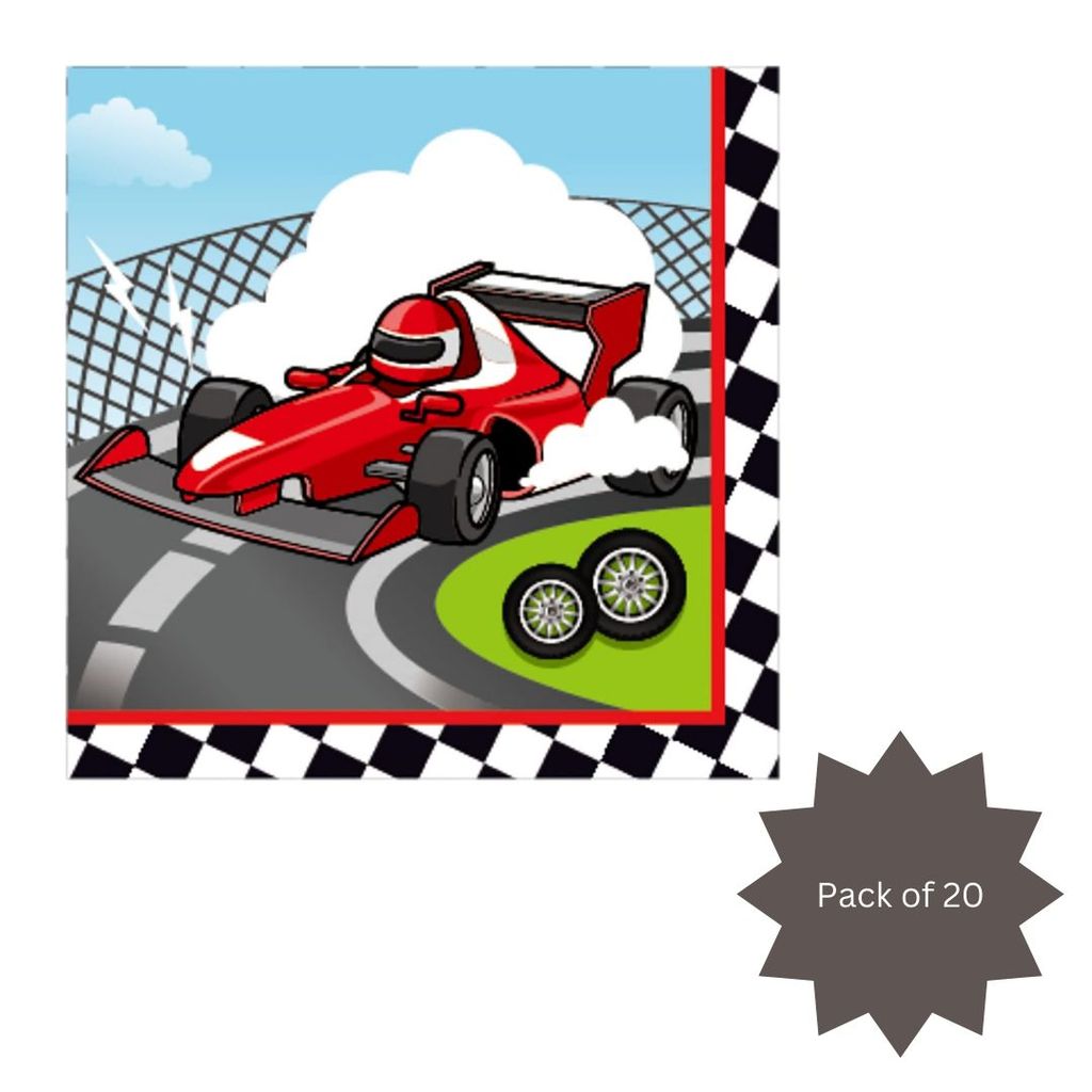 CAR Theme Paper Napkins - Pack of 20 - Party and Festive Needs | Buy online on ZillyBuy