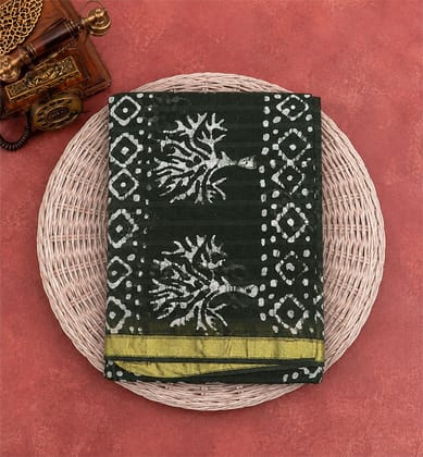 Handcrafted Batik Print Cotton Saree
