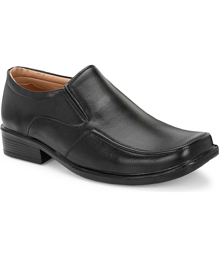 Leeport Black Men's Slip On Formal Shoes