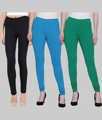FnMe - Multicolor Cotton Women's Leggings ( Pack of 3 )