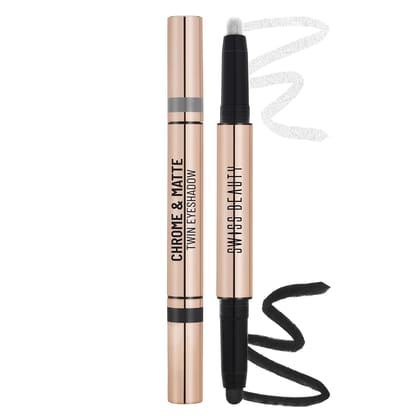 Swiss Beauty Chrome & Matte Twin Eyeshadow Stick | Mix of Matte and Shimmer | Easy to blend, non creasing eyeshadow | 24 Hour Stay | Shade- Night Skies, 2g Swiss Beauty Chrome & Matte Twin Eyeshadow Stick | Mix of Matte and Shimmer | Easy to blend, non c