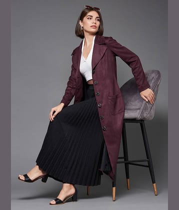 Miss Chase "-" Polyester Maroon Jackets Pack of 1