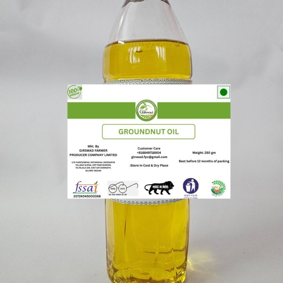 Girswad Groundnut Oil - 1 L - 1 L - One litre bottle