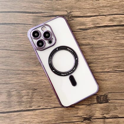 iPhone 11 Series High Quality Luxury Translucent Magsafe Case With Camera Protection-iPhone 11 / Purple