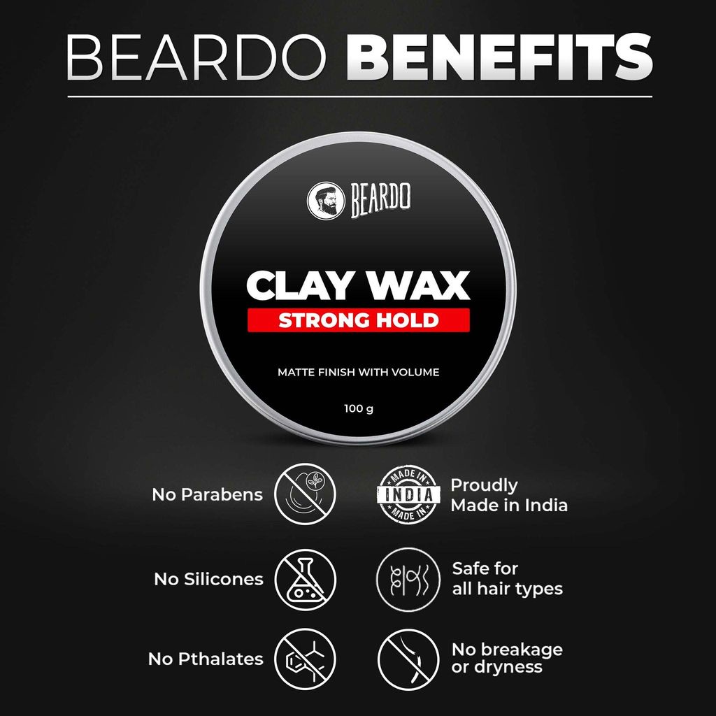 Beardo HAIR CLAY Wax - Strong Hold
