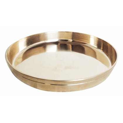 Pure Bronze Plate, Kansa Thali 10 Inch (BCMAS157 C)