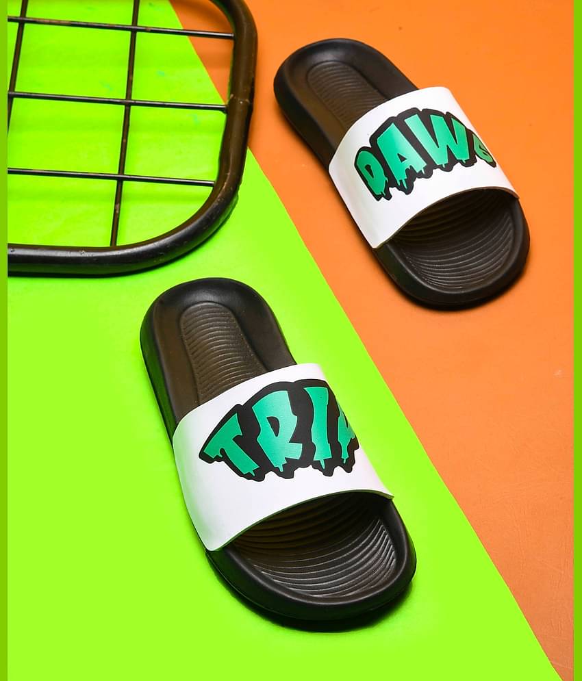 Q tick White Men's Slide Flip Flop