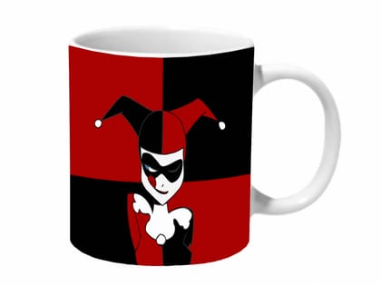 Multicolor Harley Quinn Naughty Face Ceramic Mug