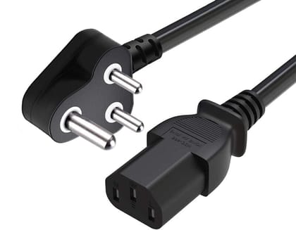 Desktop Power Cable Cord 15 Meter For Monitor CPU Desktop SMPS (Black)