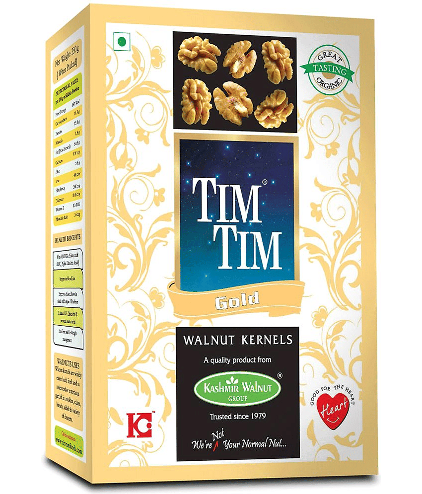 Tim Tim Organic Gold  Walnuts Kernels (Akhrot Giri) 500g