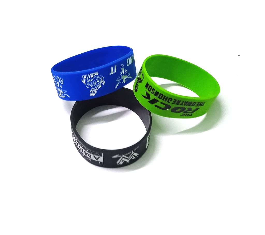 Nawani Hand Silicone Wrist Band - Set of 3 - Watch Strap Band | Buy online on ZillyBuy