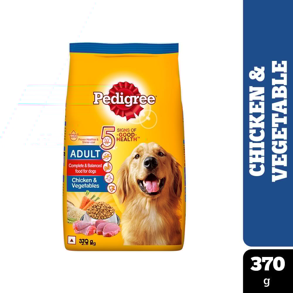 Pedigree Chicken &amp; Vegetables Adult Dry Dog Food 370g