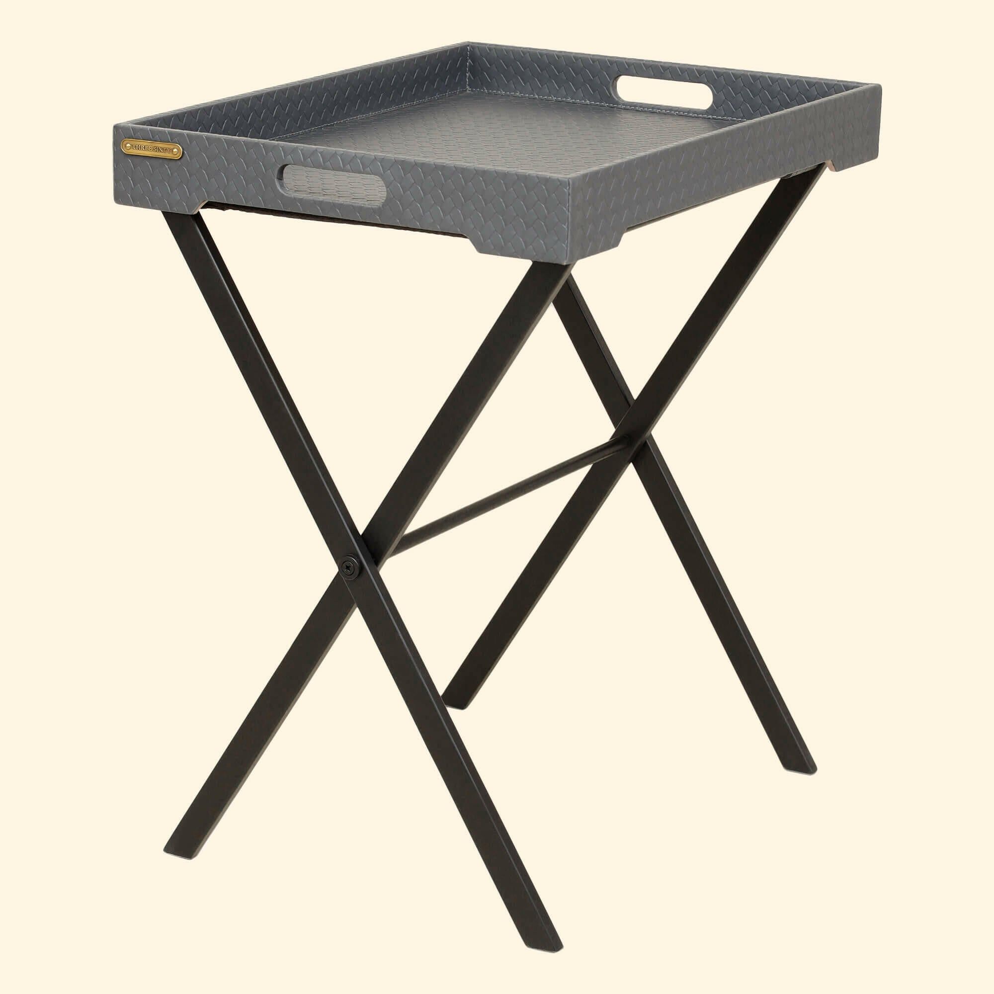 Entwine Tray On Stand Grey-Grey
