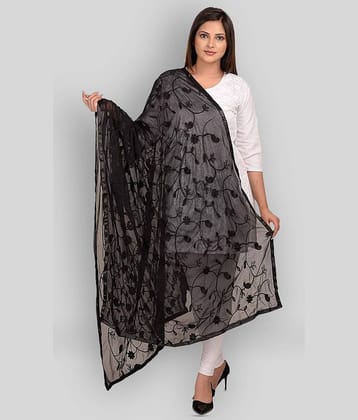 Raj Black Chiffon Dupatta - Single