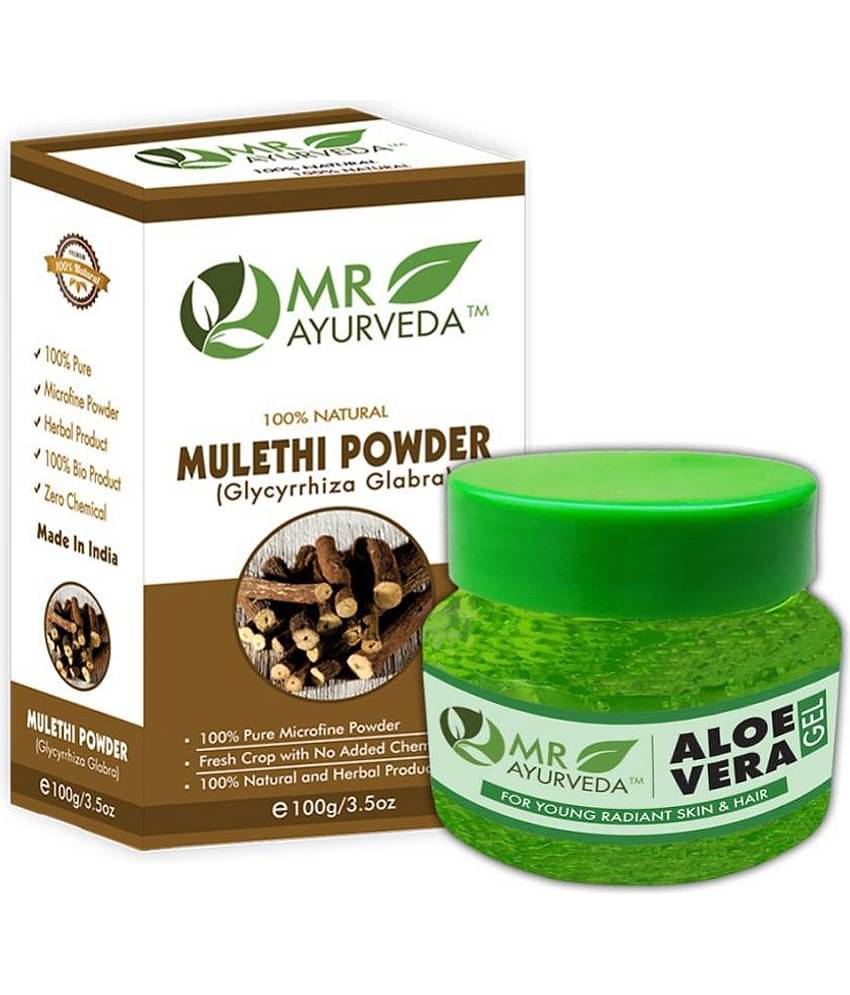 MR Ayurveda Aloe Vera Gel & Mulethi Powder Hair Scalp Treatment 200 g Pack of 2