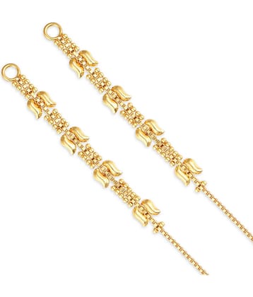 Vighnaharta - Golden Ear Chain Earrings ( Pack of 1 )