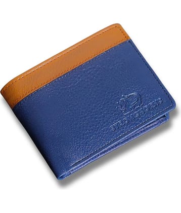STRONG HORNS PU Striped Men's Regular Wallet With 7 Slots For Card ( Blue , Pack of 1 )