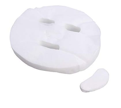 Nawani Cotton Facial Mask Sheets with Cotton Under Eye Mask Sheets, Face to Skin Care Mask - Approx 27 Pieces