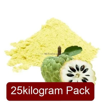 Premium Custard Apple (Sitaphal) Powder (25kg) | Spray Dried & Instant Soluble | Exotic Flavoring for Desserts