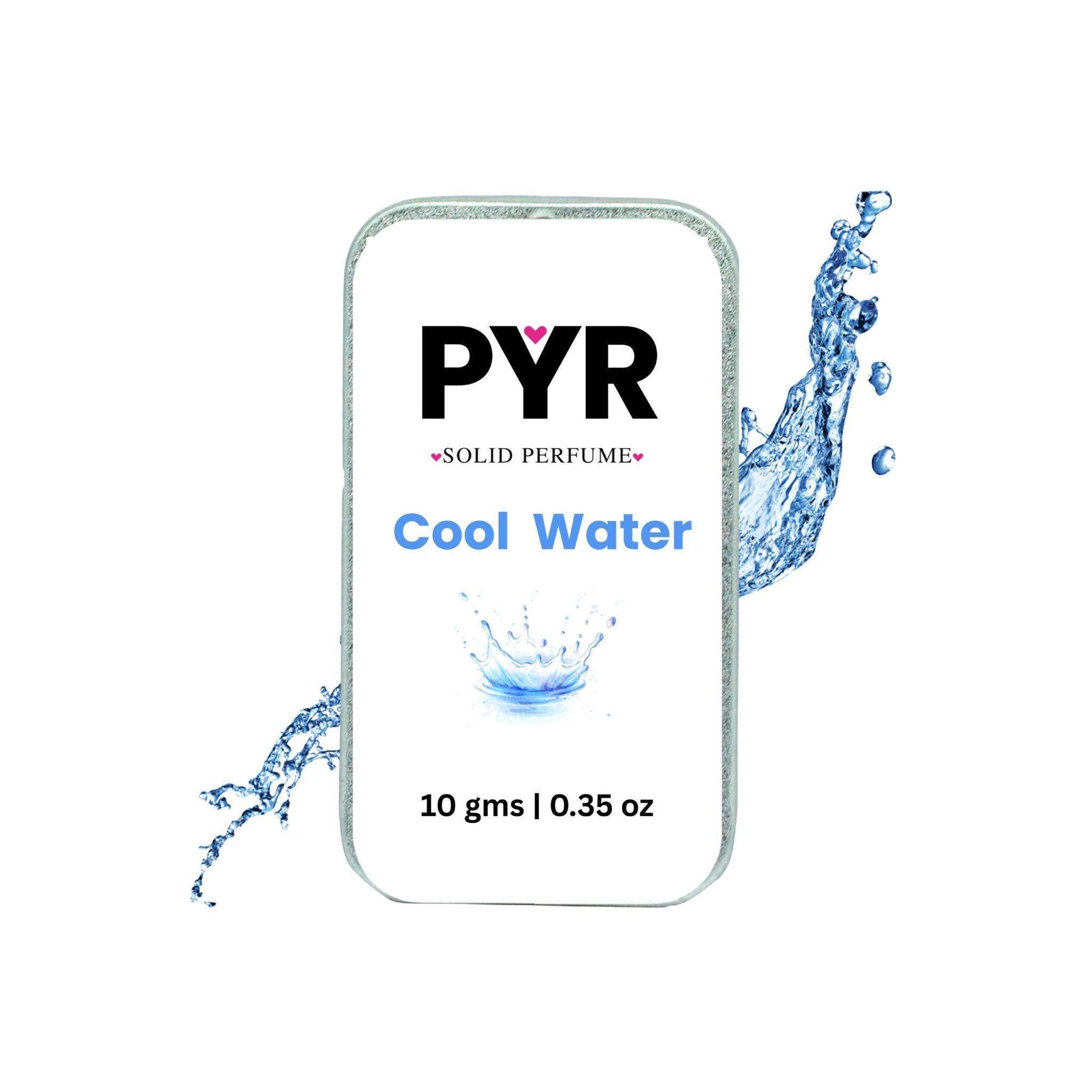 PYR Cool Water Solid Perfume 10g | Fresh Aquatic Fragrance | Long-Lasting
