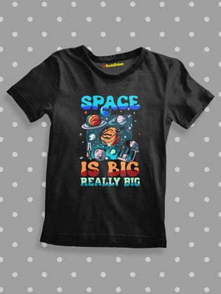 Space Is Big kids T-shirt-Black / 1-2 Year